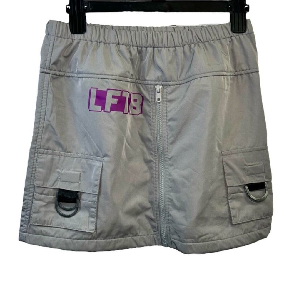 LF The Brand Light Gray Elastic Waist Skirt Small